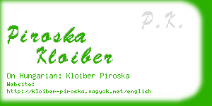 piroska kloiber business card